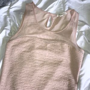 Nude bodycon dress